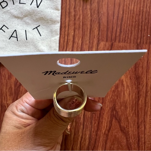 NWT Madewell Silver tone wavy ring - size 7 - Picture 2 of 6